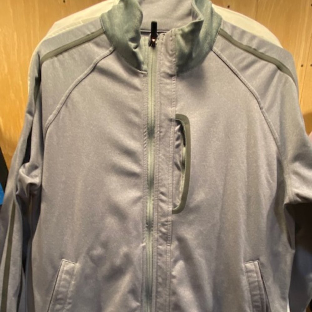 Lululemon Athletica Mens Jacket, Size L, Olive, Zippered, Inner & Outer pockets